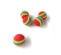 HOMOBABE Jouet Balle Arc-en-Ciel Eva pour Chien Et Chiot, Lot de 12, Petite Taille 3,5 Cm, Jouets Interactifs pour Animaux De Compagnie, pour Entraîner Et Mâcher
