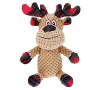 HOMOBABE Jouet GrinçAnt De NoëL pour Chien Petit ÉLan Peluche À MâCher Durable Et Jouet Molaire pour Chiot Nettoyage des Dents Et Activité Ludique