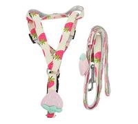 HOMOBABE Laisse pour Chien Réglable avec Motif Fruits Sangle De Traction Légère pour Petits Et Moyens Animaux Parfaite pour Promenades Et Sorties Extérieur Fraise