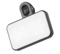 HOMOBABE Lampe à Clipser pour Appareil Photo D'ordinateur Portable, Lumière LED Portable et Légère pour Vidéoconférence et Selfie Clip Abs Noir et Blanc