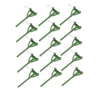 HOMOBABE Lot de 100 Set de Épingles à Boutonnière Forme Triangle en Plastique Vert, Pinces Sûreté pour Ornement DIY Mariage, Accessoires Fleuriste pour Confection de Broches et Décorations