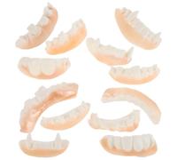 HOMOBABE Lot de 12 Dents de Vampire Halloween Fausses, Accessoires de Cosplay Dents D’Halloween, Dentier Farce et Attrape pour Fête Costumée et Décoration Horrifique Style Style Aléatoire