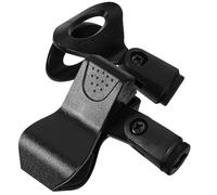 HOMOBABE Lot de 2 Pinces à Ressort pour Microphone Universelles en Plastique Noir, Légères et Sécurisant le Maintien du Micro pour Enregistrements et Performances