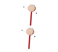 HOMOBABE Lot De 2 Tambours Hochets Jouets à Secouer Pour Bébé 7 Cm Jouets D'instruments De Musique Traditionnels Chinois Stimule L'œil Coordination Œil-main Pour Nourrissons