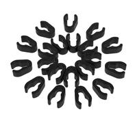 HOMOBABE Lot de 20 Clips de Microphone en Plastique Noir pour Serrage-câble de Perche, Support de Câble Micro, Application Multifonctionnelle pour Studio D'enregistrement