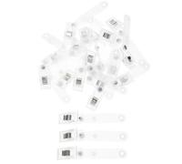 HOMOBABE Lot de 20 Clips Métal avec Sangles Transparentes pour Badges Nominatifs, Structure Double Trou, Portable et Multi-usage pour Cartes D'identité Travail