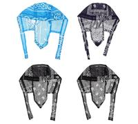 HOMOBABE Lot de 4 Chapeaux de Chef Unisexes en Coton, Ajustables, Couleurs Variées, Toque Cuisine, Cuisine Professionnelle, Cyclisme et Chimiothérapie