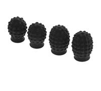 HOMOBABE Lot de 4 Couvre-baguettes en Silicone Noir Texture Élastique pour Protéger les Baguettes de Batterie, pour L'entraînement des Batteurs Débutants