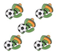 HOMOBABE Lot de 5 Épinglettes Coupe du Monde en Alliage Vert, Forme Cactus, Décoratives et Commémoratives pour Paquet à Dos et Vêtements Lors de Fêtes Sportives