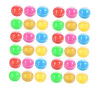HOMOBABE Lot de 60 Capsules Rondes Transparentes Colorées 38mm pour Distributeur Automatique Vide, Boules Plastique Réutilisables pour Jouets, Fêtes, Jeux et Récompenses