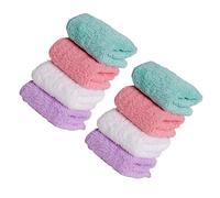 HOMOBABE Lot De 8 Serviettes à Salive En Corail Éponge 25x25 Cm Pour Bébé Et Garçon Et Filles, Absorbantes, Couleurs Assorties, Pour Usage Quotidien Et Lavage Du Visage