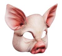 HOMOBABE Masque de Cochon en Eva Léger et Confortable Demi-visage Masque Animal Effrayant pour Halloween et Soirées Costumées Accessoire Cosplay pour Adultes pour Carnaval et Photo 1 Pièce