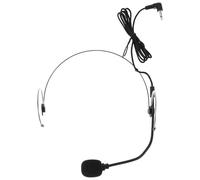 HOMOBABE Micro-Casque Filaire Serrage-tête avec Microphone Intégré 3,5 Mm Jack, Écouteur Auriculaire Noir Compact, Microphone à Condensateur pour Enseignants, Guides Touristiques et Prise