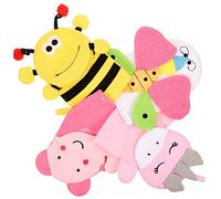 HOMOBABE Moufles de Toilette pour Garçon et Motifs Animaux Lot de 4 Exfoliants Doux et Moufles de Bain pour Bébé pour Salle de Bain et