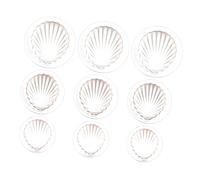 HOMOBABE Moule à Tartelettes Blanc en Plastique 9pcs Forme Coquillage Surface Lisse et Résistant aux Rayures pour Festival et Vacances