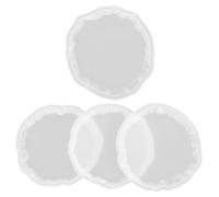 HOMOBABE Moule en Silicone pour sous-Verres en Résine 4pcs, Facile à Utiliser, Résistant et Léger, pour DIY et Décoration Intérieure la Maison