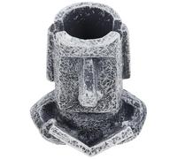 HOMOBABE Organisateur de Bureau en Résine Résistante Support de Lunettes et Porte-plume, Design Pierre Île de Pâques, Gain de Place pour Fournitures Scolaires