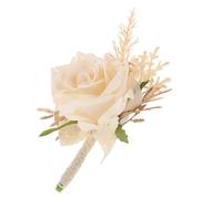 HOMOBABE Ornement de Mariage en Soie Épingle Robuste, Boutonnière Cascade de Rose Artificielle, Bracelet Ornement Ajustable pour Fête Formelle et Cortège Nuptial Élégant