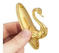 HOMOBABE Paire D'embrasses de Rideaux Vintage en Alliage D'aluminium Doré, Crochets Muraux de Cygne, Faciles à Retirer, pour Décoration de Fenêtre Classique