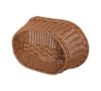 HOMOBABE Panier à Fruits en Plastique Tressé Forme 2 Compartiments, Construction Robuste et Portable pour Rangement la Cuisine et Événements Maison Feng Shui