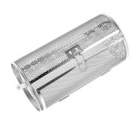 HOMOBABE Panier Rotissoire Cuisine en Acier Inoxydable, Rotation 360° | Ouverture Mobile Pratique, Trous Latéraux, Support à Axe Pivotant, Cuisson Uniforme pour Viandes et Frites