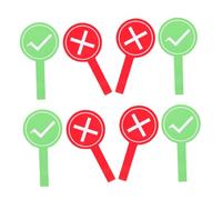 HOMOBABE Panneaux De Vote à Main 8 Pièces Palets Rouges Et Verts Palette Pour Décision Portable Jeu Oui Ou Non Jeu Éducatif Vote En Classe