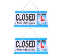 HOMOBABE Panneaux D'ouverture de Commerce Double Face 2pcs en Pvc avec Aiguilles Réglables pour Bureaux et Restaurants, Usage Intérieur et Extérieur