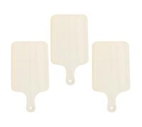 HOMOBABE Planches à Découper Non Finies Lot de 3 Multifonctions en Matériau Synthétique Poignée Prêtes à Peindre, Cuisine et Service Pizza