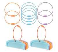 HOMOBABE Porte-cartes Plastique Portable et Réutilisable pour Cartes Yoto, Protection et Organisation Facile, pour École et Bureau, Lot de Set avec Anneaux