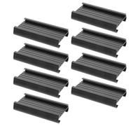 HOMOBABE Porte-étiquettes pour Étagère en Pvc Noir 8pcs, Support de Rangement Simple Design, Mobile et Facile à Organiser pour Bibliothèque et Étagères