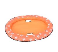 HOMOBABE Radeau Gonflable pour Chien en PVC Double Chambre à Air avec Bordure Surélevée, Portable et Pliable, pour Camping au Bord du Lac et Plage D'hawaï