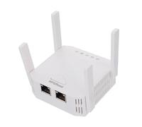 HOMOBABE Répéteur WiFi 300 Mbps sans Fil 2,4 Ghz 4 Antennes pour Maison Bureau Extendeur De Portée Signal Amplificateur Blanc EU Ac220-240v