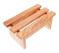 HOMOBABE Repose-Pieds de Bain Multifonction en Bois Marron Léger et Robuste pour Salle de Bain et Sauna, Tabouret Antidérapant pour Améliorer la Circulation Sanguine des Jambes