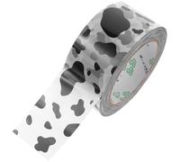 HOMOBABE Ruban Adhésif D'emballage Haute Résistance à Motif Vache Noir et Blanc en Bopp, Facile à Décoller 1 Rouleau et Scellage Rapide pour Emballage Domestique