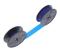 HOMOBABE Ruban Encreur Bicolore Bleu Double Bobine pour Machine à Écrire Rétro, Nylon Résistant, Compatible Flyfish/hero/longkong, Rechange Bureau et Portable