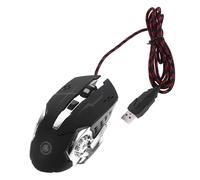 HOMOBABE Souris de Jeu Optique Rétroéclairée pour Gamer en Plastique Abs Ergonomique USB Filaire Éclairage LED Coloré pour PC et Gaming, Réglage Dpi, Usage Bureau et Gaming Compétitif