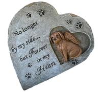 HOMOBABE Statue de Pierre Commémorative pour Animaux de Compagnie en Résine Résistante pour Chien, Décor de Jardin Extérieur, Pierre Tombale Solide pour Mémorial