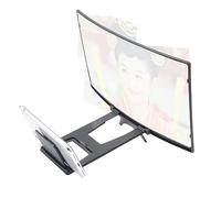 HOMOBABE Support Loupe D'écran Mobile Incurvé 12 Pouces Portable Agrandisseur D'écran Téléphone Amplificateur Vidéo Compact Noir Support, pour Regarder Films Et Vidéos