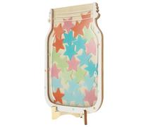 HOMOBABE Tableau de Récompense Outil de Gestion Comportement pour Garçon et Filles en Bois Bocal à Étoiles Maison Bureaux