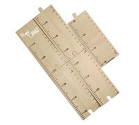 HOMOBABE Toise Murale Adhésive en Bois pour Garçon et Filles Tableau de Croissance Réglable 60-210 Cm Décoration Chambre Bébé Mesure Précise en Plusieurs Morceaux