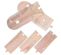 HOMOBABE Toise Murale pour Chambre D'garçon et Filles Bois D'étoile Tableau de Croissance Sécurisé, Décoration Murale pour Anniversaire ou Festival pour Garçon et Filles