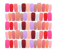 HOMOCONO 1 boîte Faux Ongles Press Medium Mat et Brillant Capsules Artificielles et Faciles à Poser pour Manucure Quotidienne