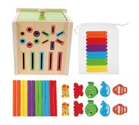 HOMOCONO 1 Jeu de tri de Couleurs en Bois : boîte de tri de Couleurs et de Formes en Bois pour Enfants de 3 Ans et Plus - Jouets cognitifs Montessori pour l'éducation précoce