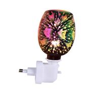 HOMOCONO 1 pièce Lampe à Parfum Dazzling Brûleur Huiles Essentielles sans Fumée pour Salon Chambre et Bureau Design Artisanal Unique Diffuseur Relaxants Compatible avec Cire Parfumée et