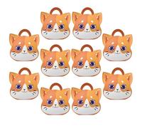 HOMOCONO 10 Boîtes à Friandises en Papier Pliables de Chat Poignée, Boîtes Présent Uniques et Adorables pour Thanksgiving et Shower