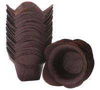 HOMOCONO 100 Caissettes Papier Lotus pour Muffins Résistantes la Graisse, Jetables, Délicates et Transparentes, pour Cafétérias et Pâtisseries