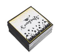 HOMOCONO 100 Pièces Serviettes de Graduation avec Design Unique Accessoires pour Remise de Serviettes Papier pour Célébrations Réunions