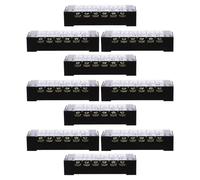HOMOCONO 10pcs Bornier de Câblage Noir Capuchon de Protection 15a, Bloc de Jonction en Fer et Plastique, Installation Facile pour Maisons et Bureaux