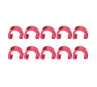 HOMOCONO 10pcs Boucles en C en Alliage D'aluminium Rouge pour Fixation de Câbles de Frein et Gestion de Lignes Vélo Tout-Terrain Légères