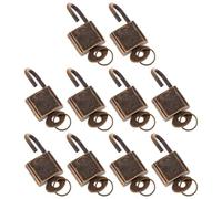 HOMOCONO 10pcs Cadenas de Valise Rétro en Alliage Clés, Mini Cadenas de Sécurité Faciles à Transporter pour Armoires et Bagages en Diverses Occasions